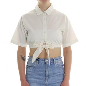 CAMICIA CROP PANNA